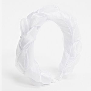 Padded Braid Headband | Sheer White